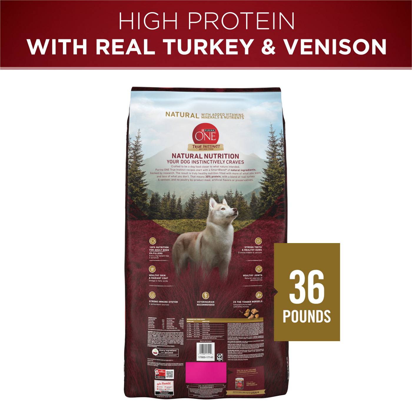 Purina ONE Purina ONE True Instinct With A Blend Of Real Turkey and Venison Dry Dog Food; image 5 of 7