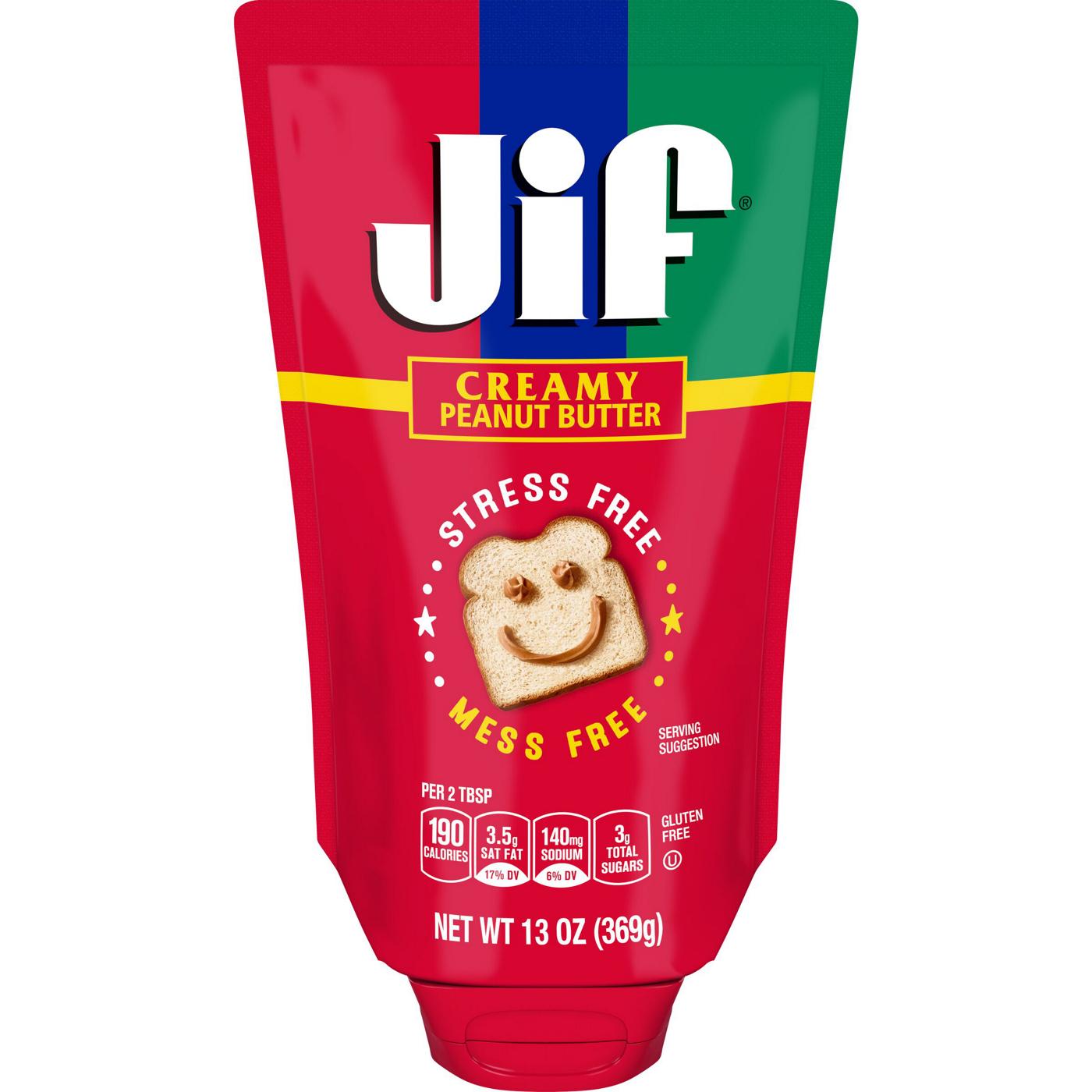 Jif Squeeze Creamy Peanut Butter; image 1 of 3