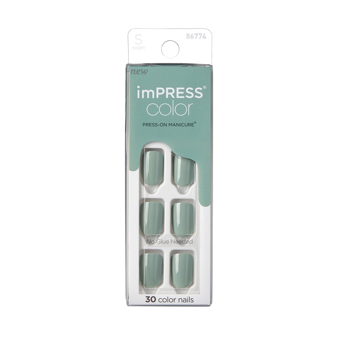 KISS imPRESS Color Press-On Manicure - Going Green; image 1 of 7