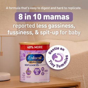 Enfamil NeuroPro Gentlease Baby Formula for Easing Fussiness, Gas, Spit-up in 24 Hrs, 27.4 oz