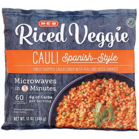 H-E-B Frozen Riced Veggie Spanish-Style Cauli Rice, 12 oz | Central ...