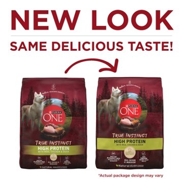 Purina ONE True Instinct High Protein Dry Dog Food Formula Natural- Real Chicken and Duck, 15 lb