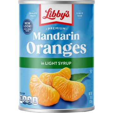 Libby's Mandarin Oranges In Light Syrup, 15 oz