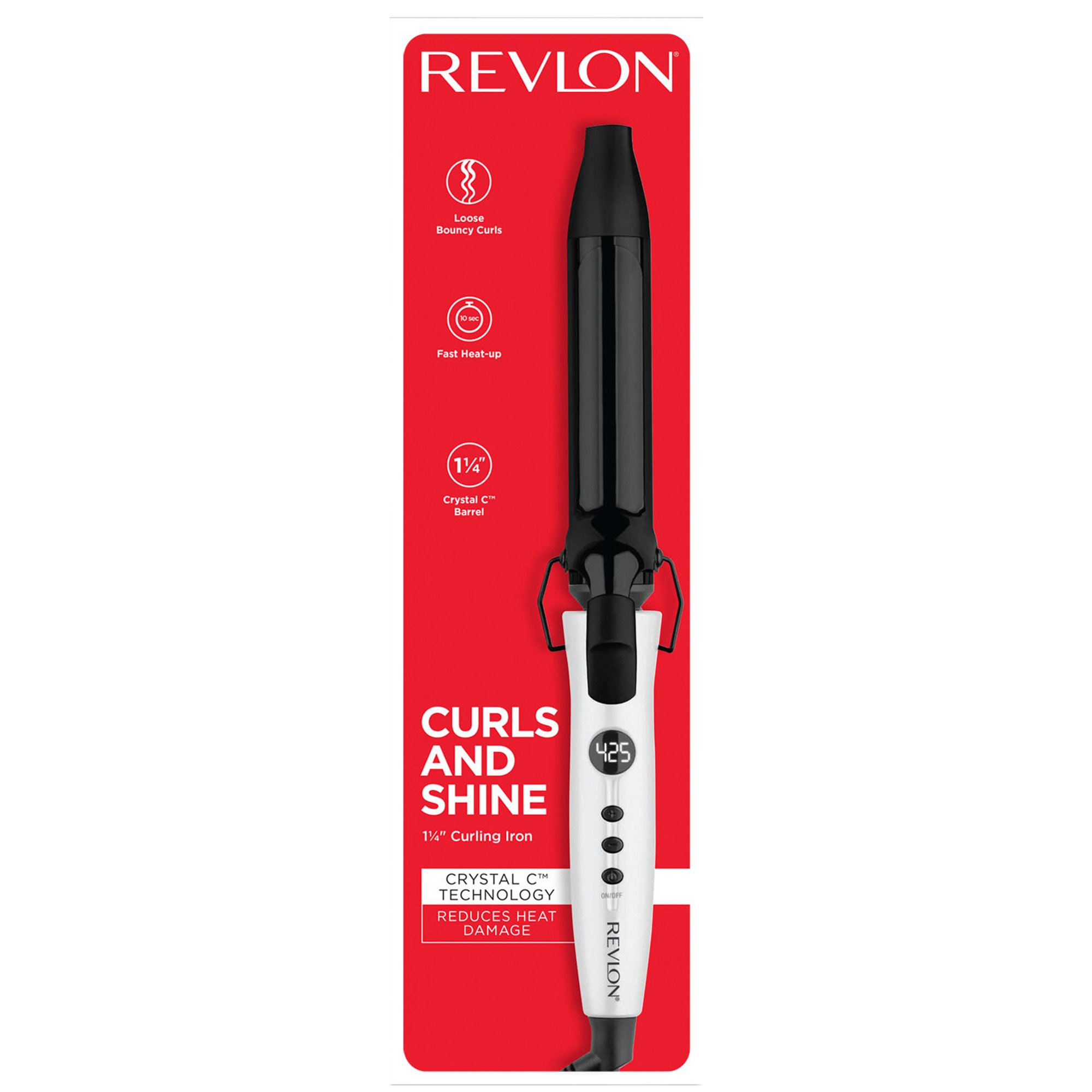 Revlon Crystal C + Ceramic Hair Curling Iron 1 1/4 in Shop Curling