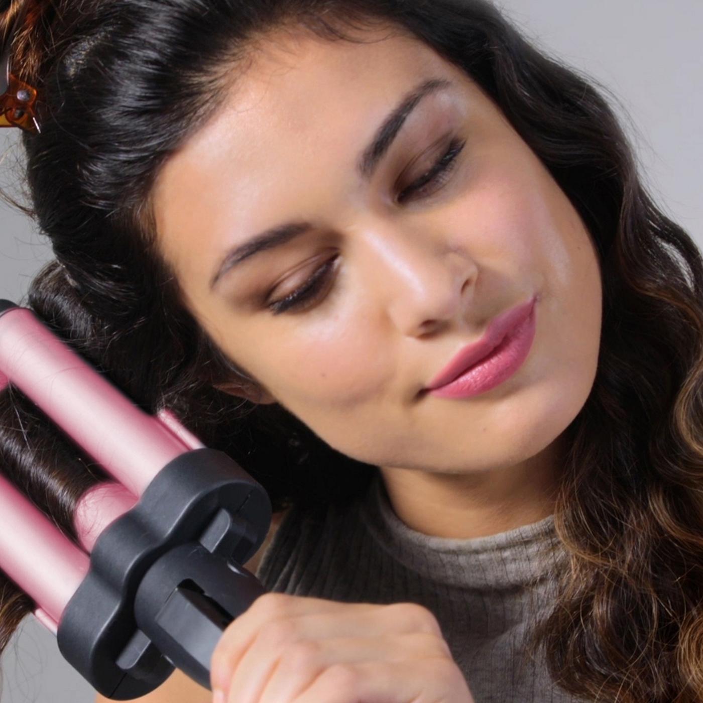 Revlon 3 Barrel Jumbo Hair Waver Pink; image 4 of 6