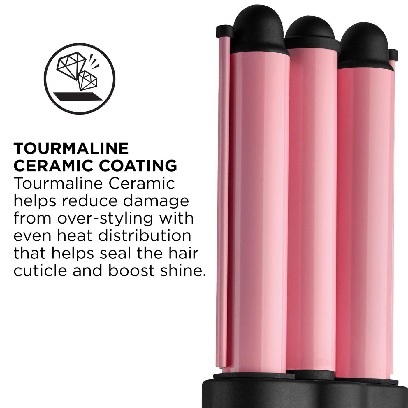 Revlon 3 Barrel Jumbo Hair Waver Pink; image 5 of 6