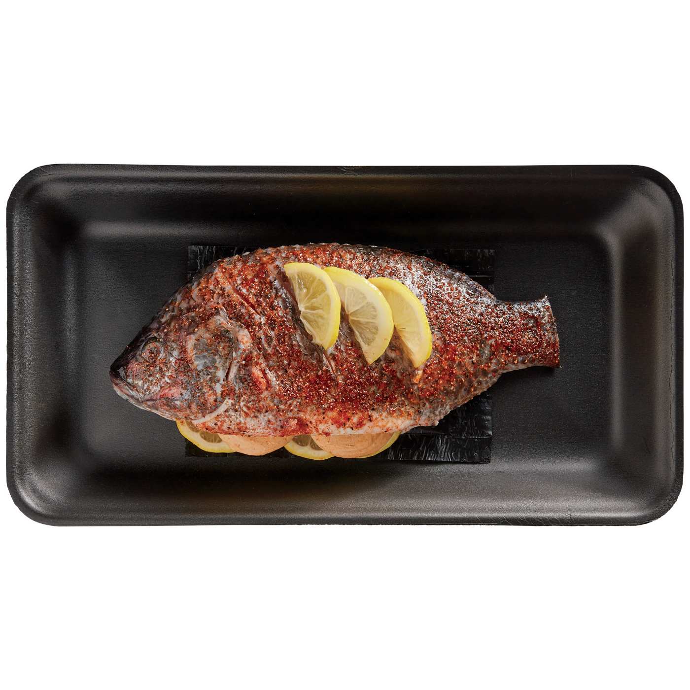 H-E-B Fish Market Stuffed Seasoned Whole Tilapia - Ancho Chile Butter; image 1 of 2