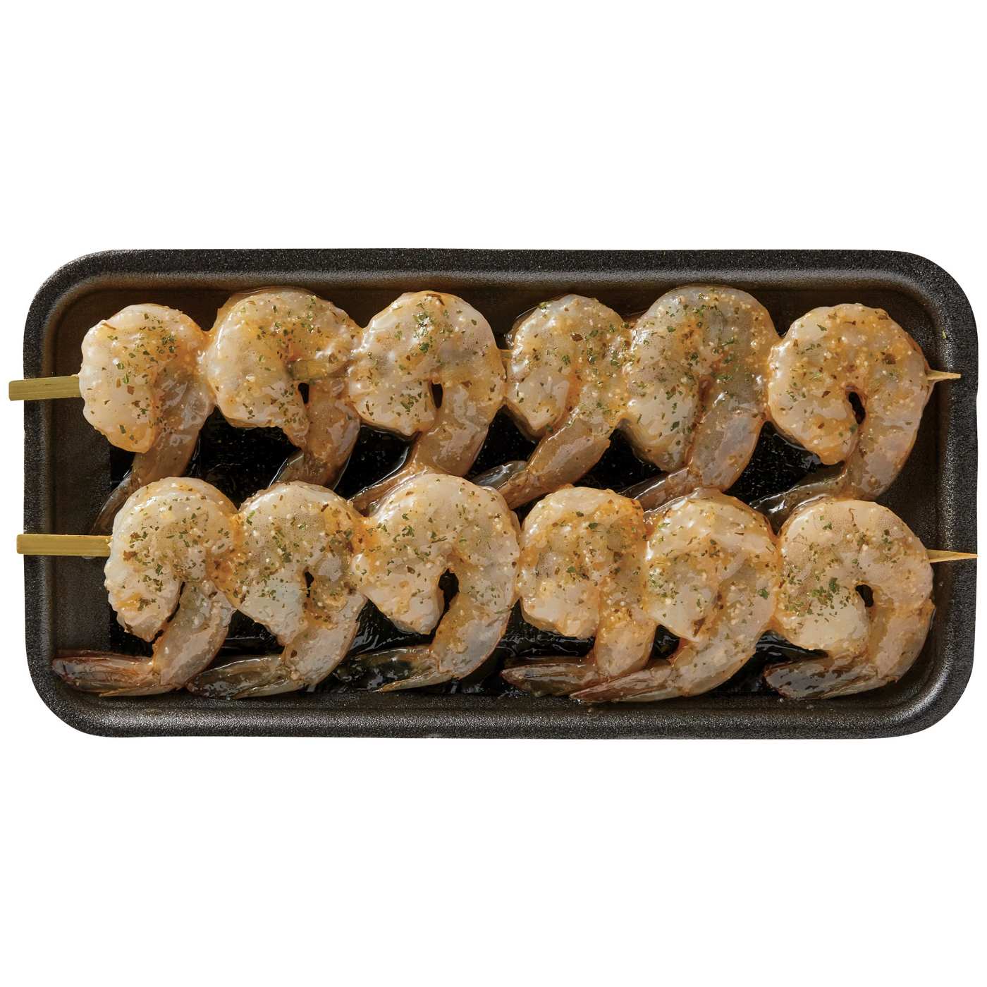 H-E-B Fish Market Marinated Shrimp Skewers - Garlic Parmesan; image 1 of 2