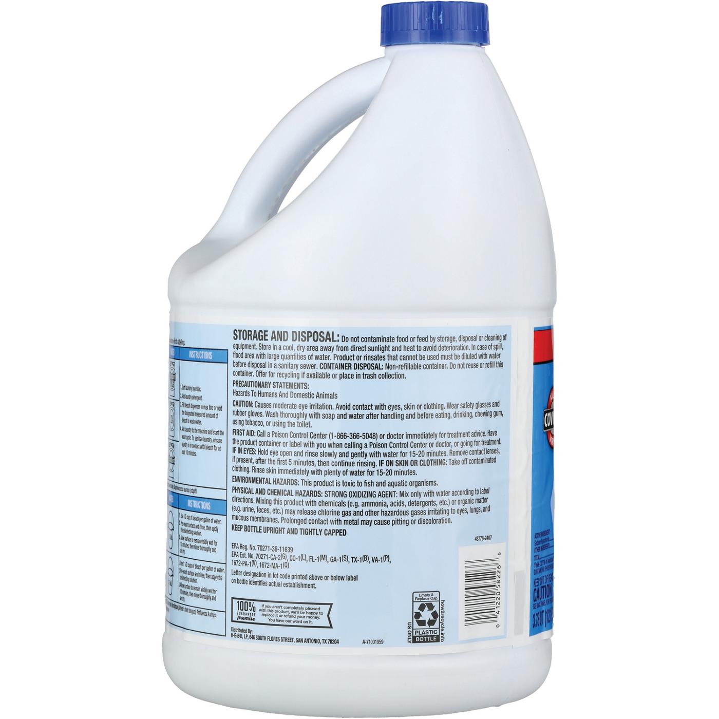 H-E-B Bravo Low Splash Concentrated Bleach; image 2 of 2