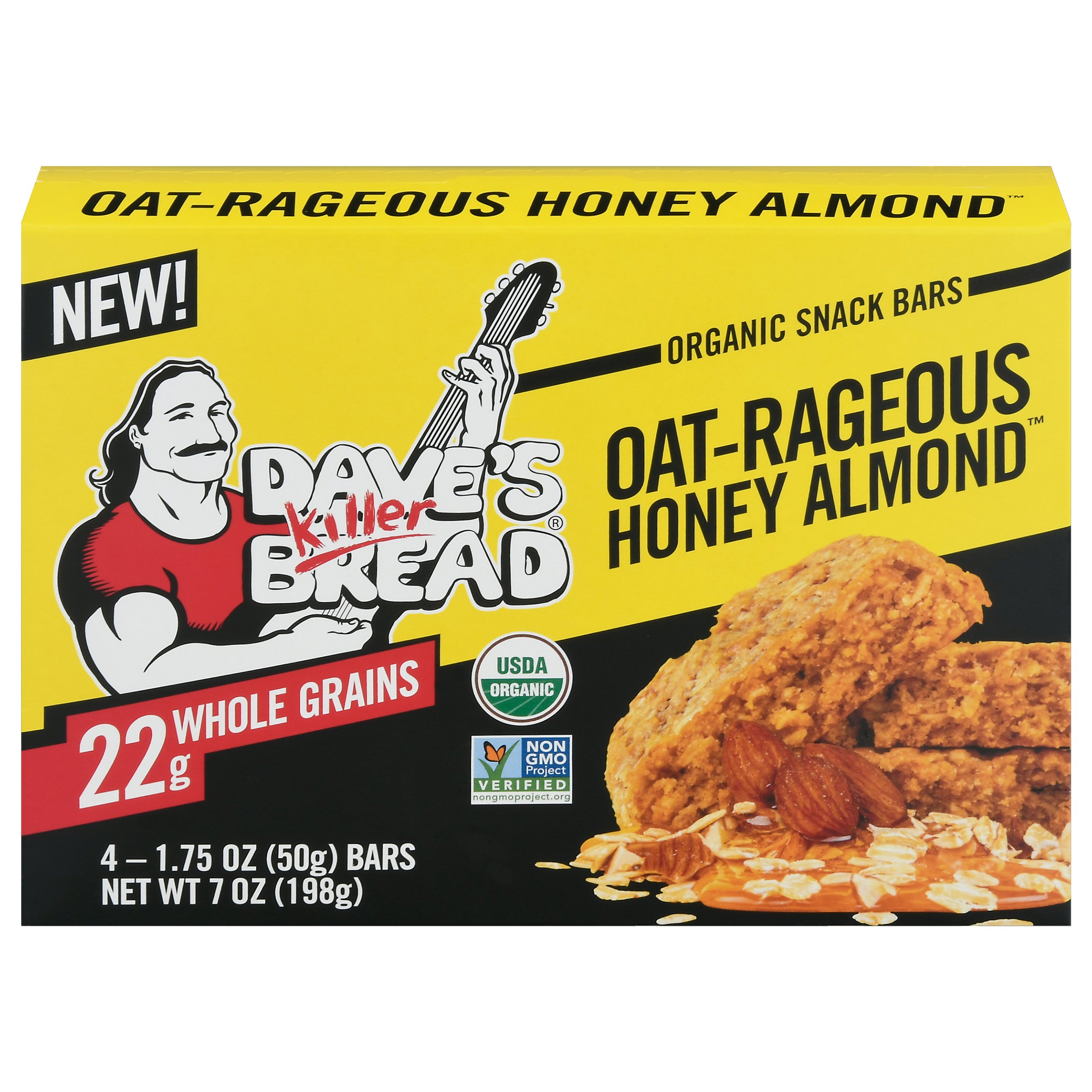 Dave's Killer Bread Oat Rageous Honey Almond Organic Snack Bars Shop