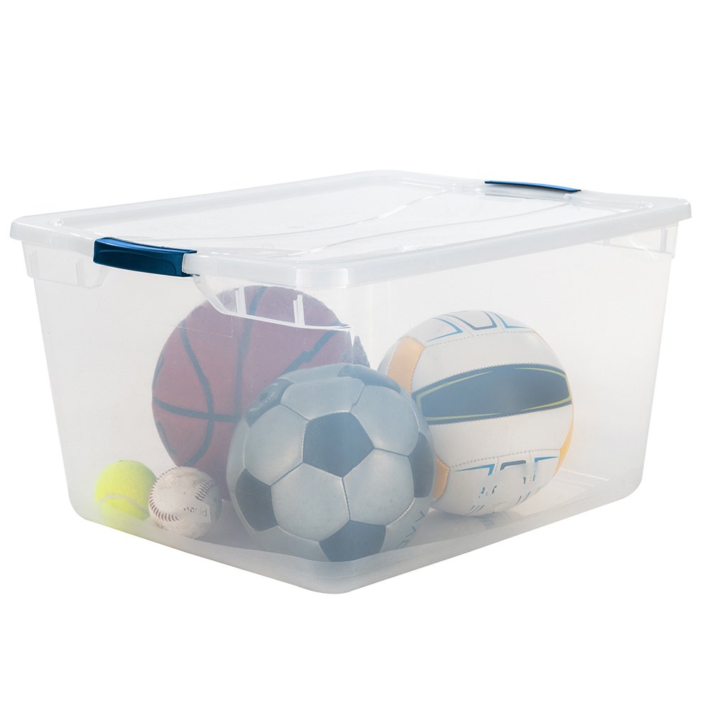 Rubbermaid Cleverstore Clear Latching Tote - Shop Storage Bins at H-E-B