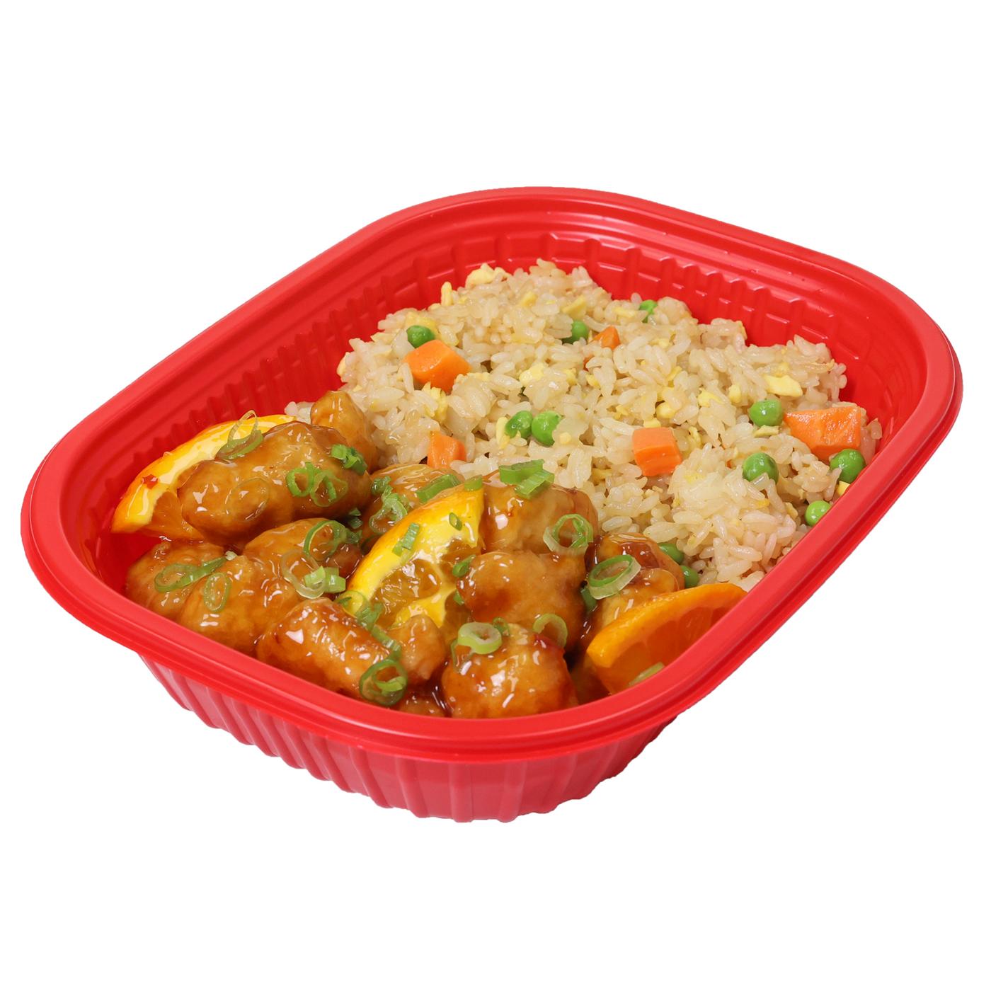 H-E-B Sushiya Orange Chicken & Fried Rice Bowl (Sold Hot); image 1 of 2