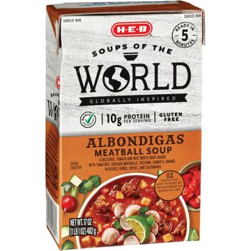 H-E-B Albondigas Meatball Soup, 17 oz