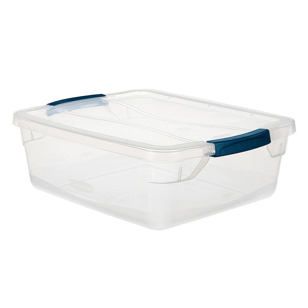 Rubbermaid Commercial Products Food Storage Box/Tote for  Restaurant/Kitchen/Cafeteria, 16.5 Gallon, Clear FG332800CLR