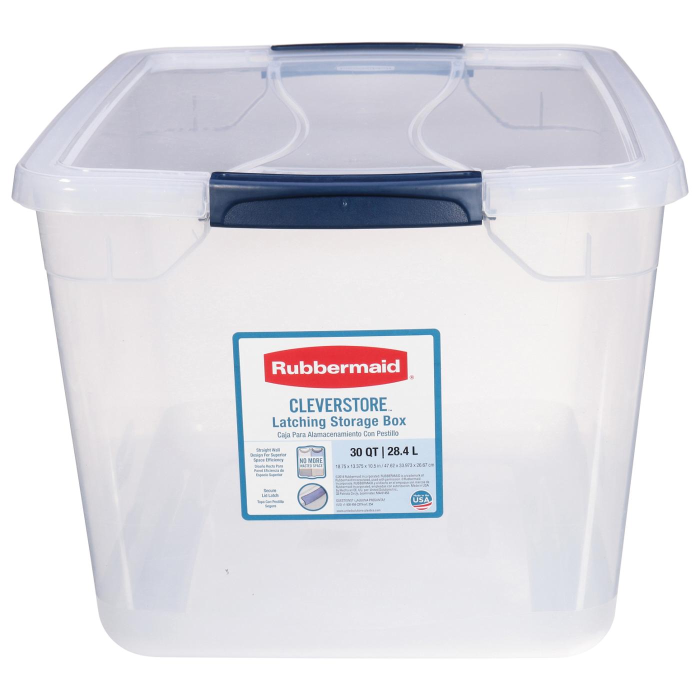 Rubbermaid Cleverstore Clear Latching Storage Box; image 1 of 3
