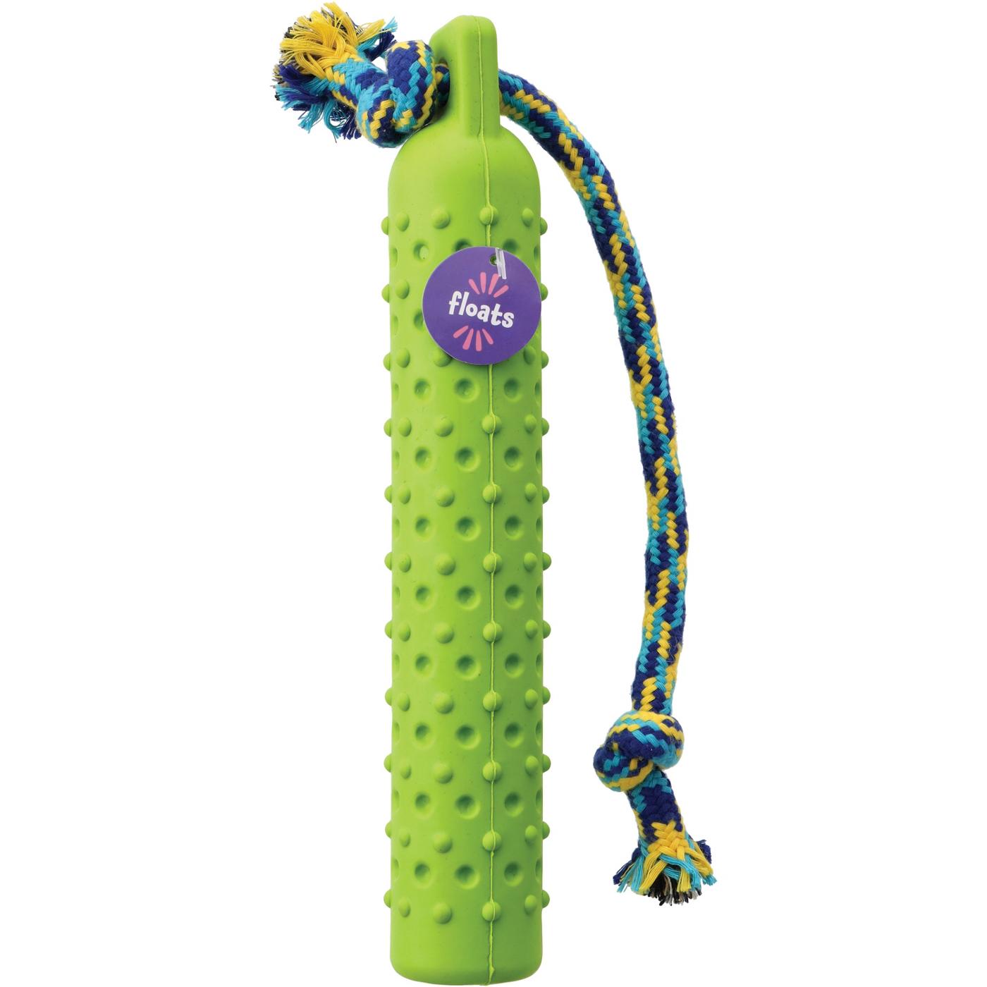 Woof & Whiskers TPR squeak stick with cotton rope 11 INCH; image 1 of 4