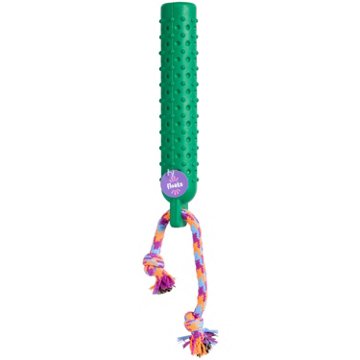 Woof & Whiskers Squeak Stick With Rope Dog Toy