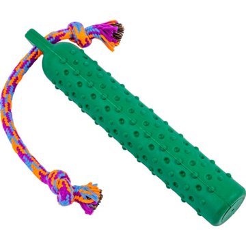 Woof & Whiskers Squeak Stick With Rope Dog Toy