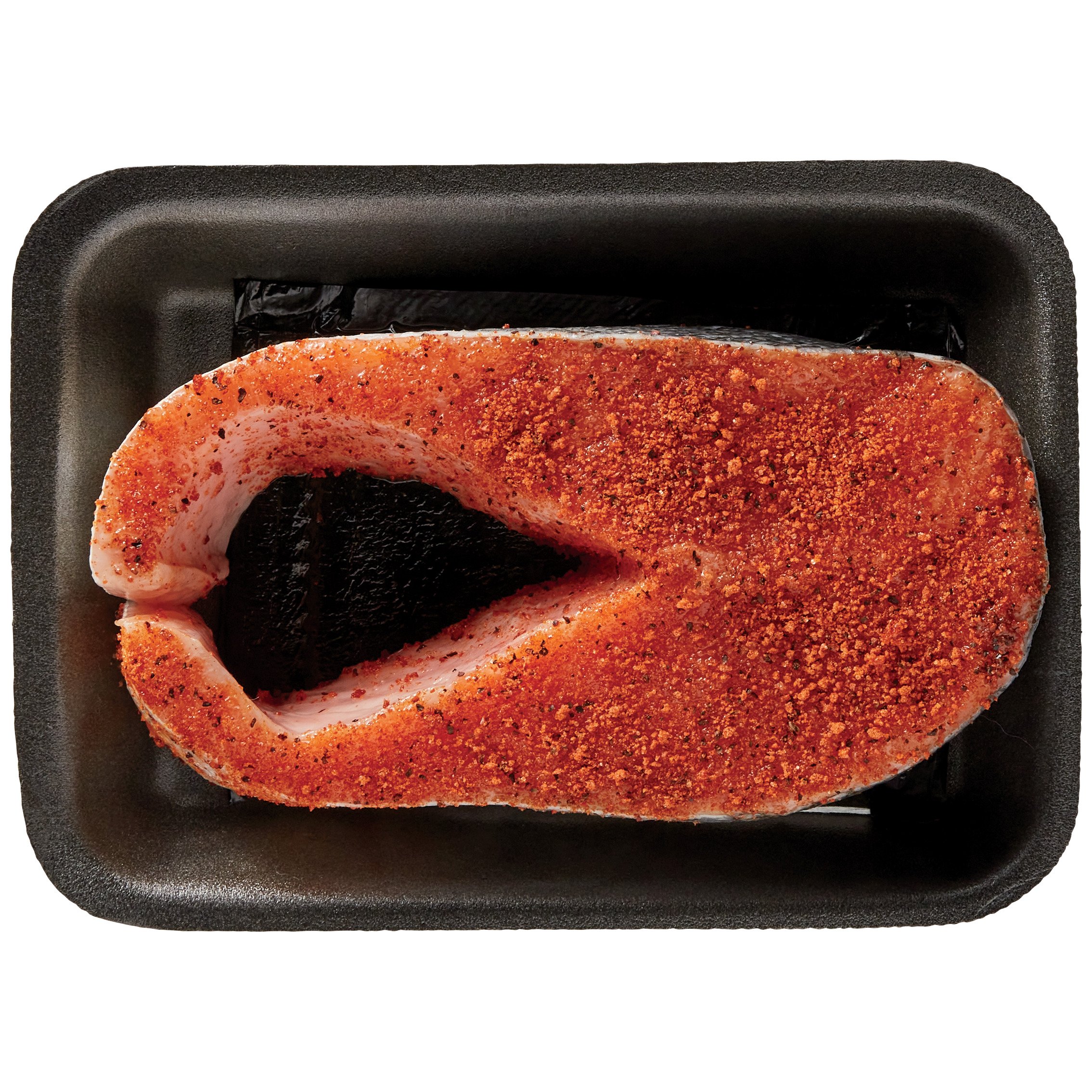 H-E-B Fish Market Fresh Seasoned Salmon Steak - Texas-Style BBQ, Avg. 0.75 lb