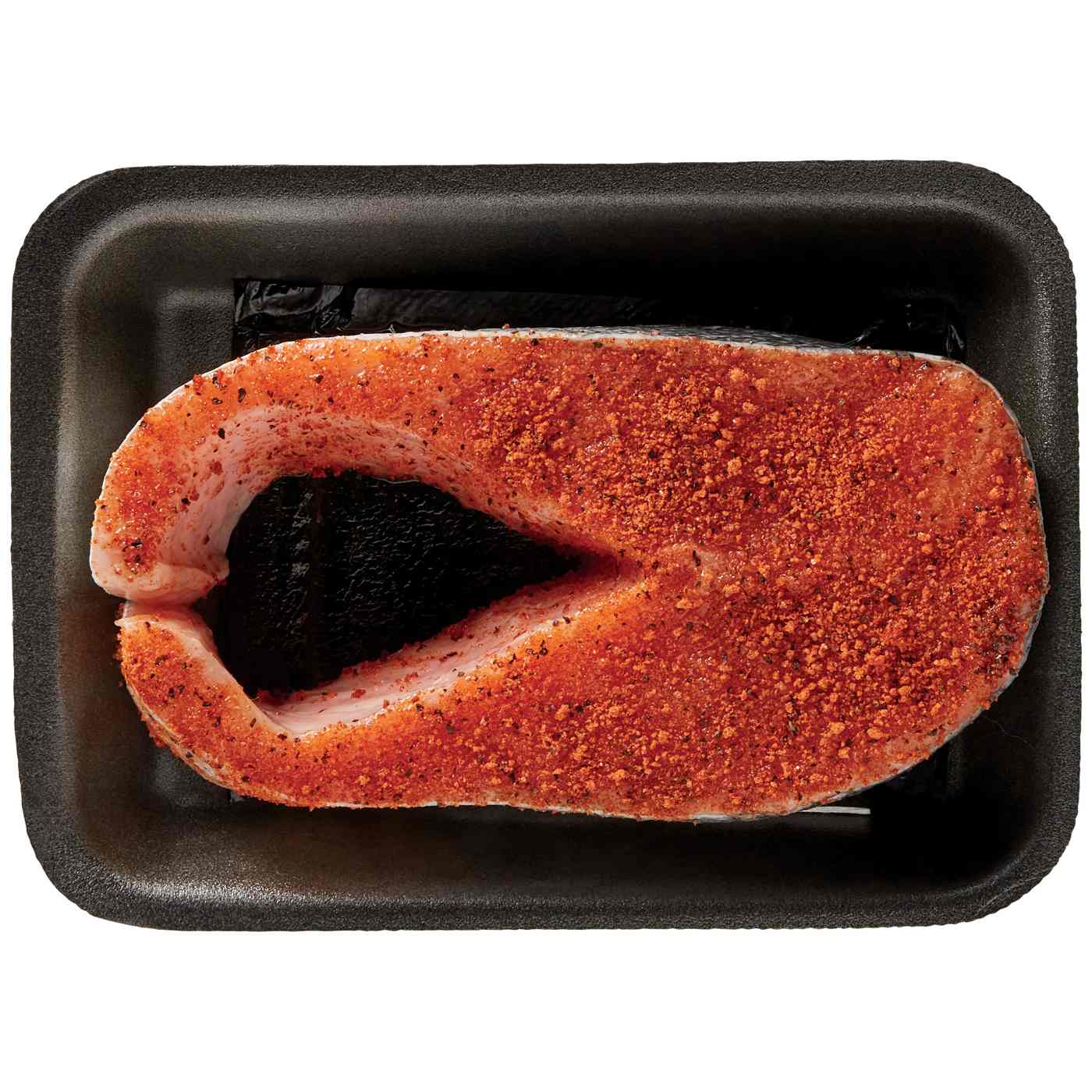 H-E-B Fish Market Fresh Seasoned Salmon Steak - Texas-Style BBQ; image 1 of 2