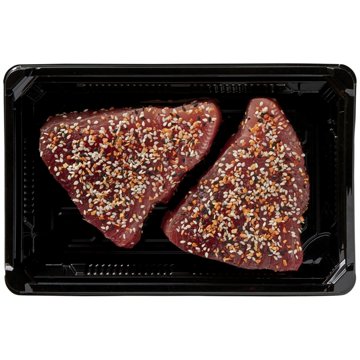 H-E-B Fish Market Tuna Steak with Bagel Not Included Spice Blend, Avg. 0.76 lb