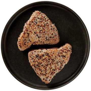 H-E-B Fish Market Tuna Steak with Bagel Not Included Spice Blend, Avg. 0.76 lb