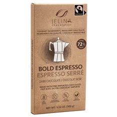 Jelina Chocolatier Bold Espresso Dark Chocolate Bar, 3.52 oz