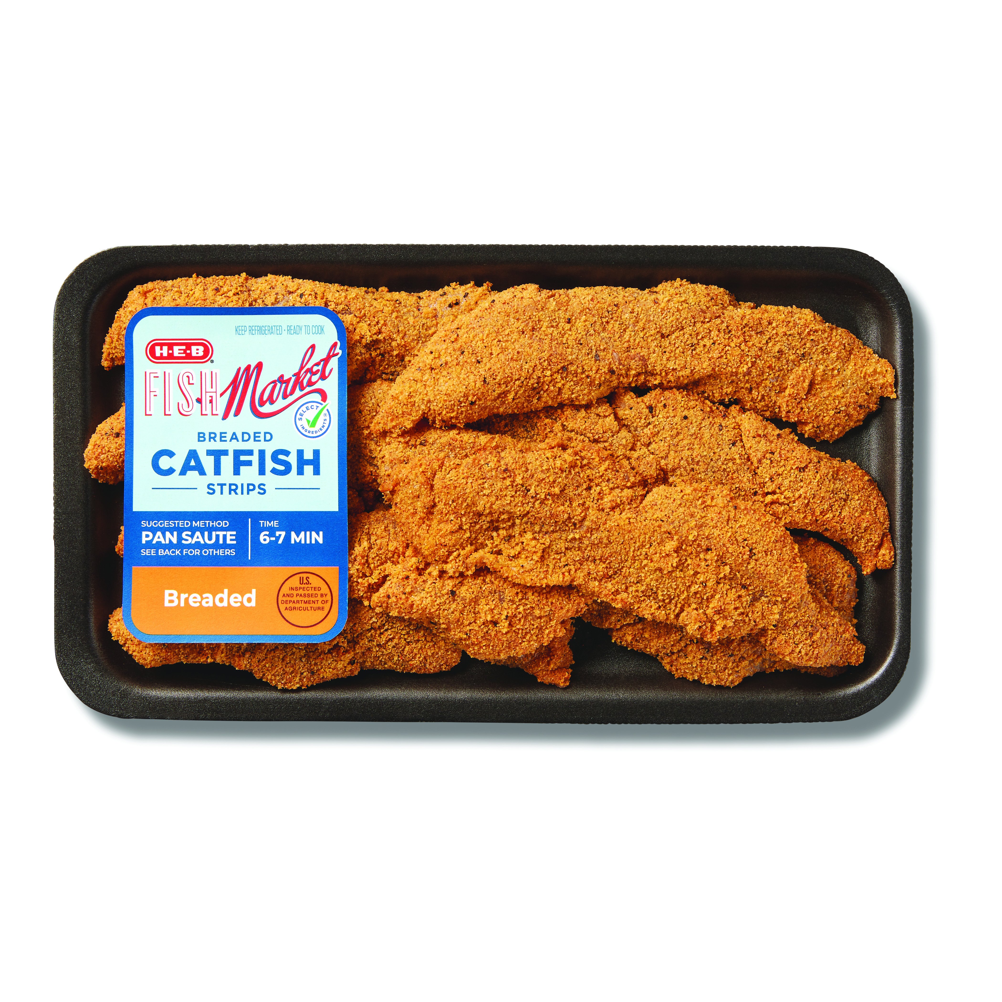 H-E-B Fish Market Seasoned & Breaded Catfish Fillets - Shop Seafood At ...