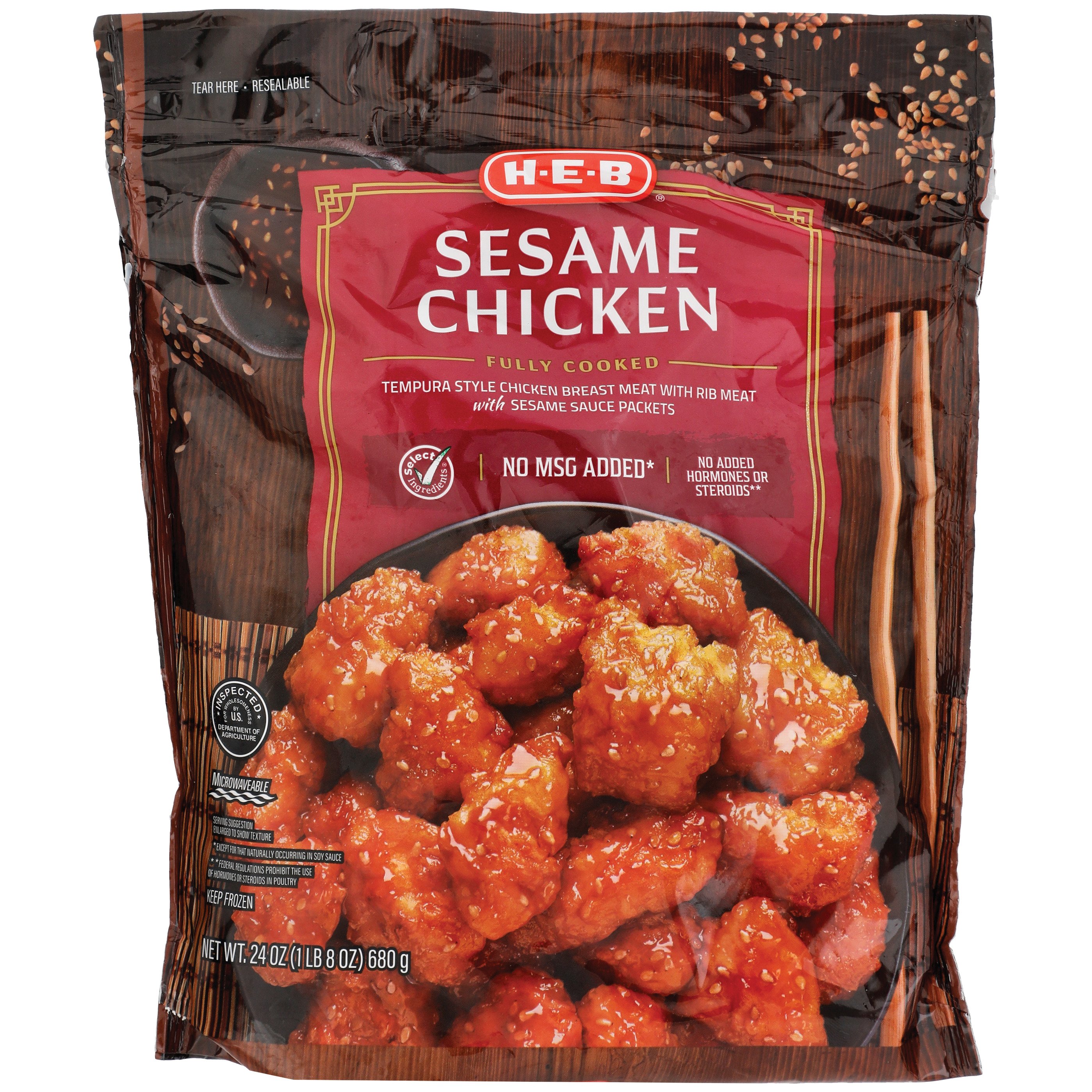 HEB Fully Cooked Sesame Chicken Shop Meat at HEB