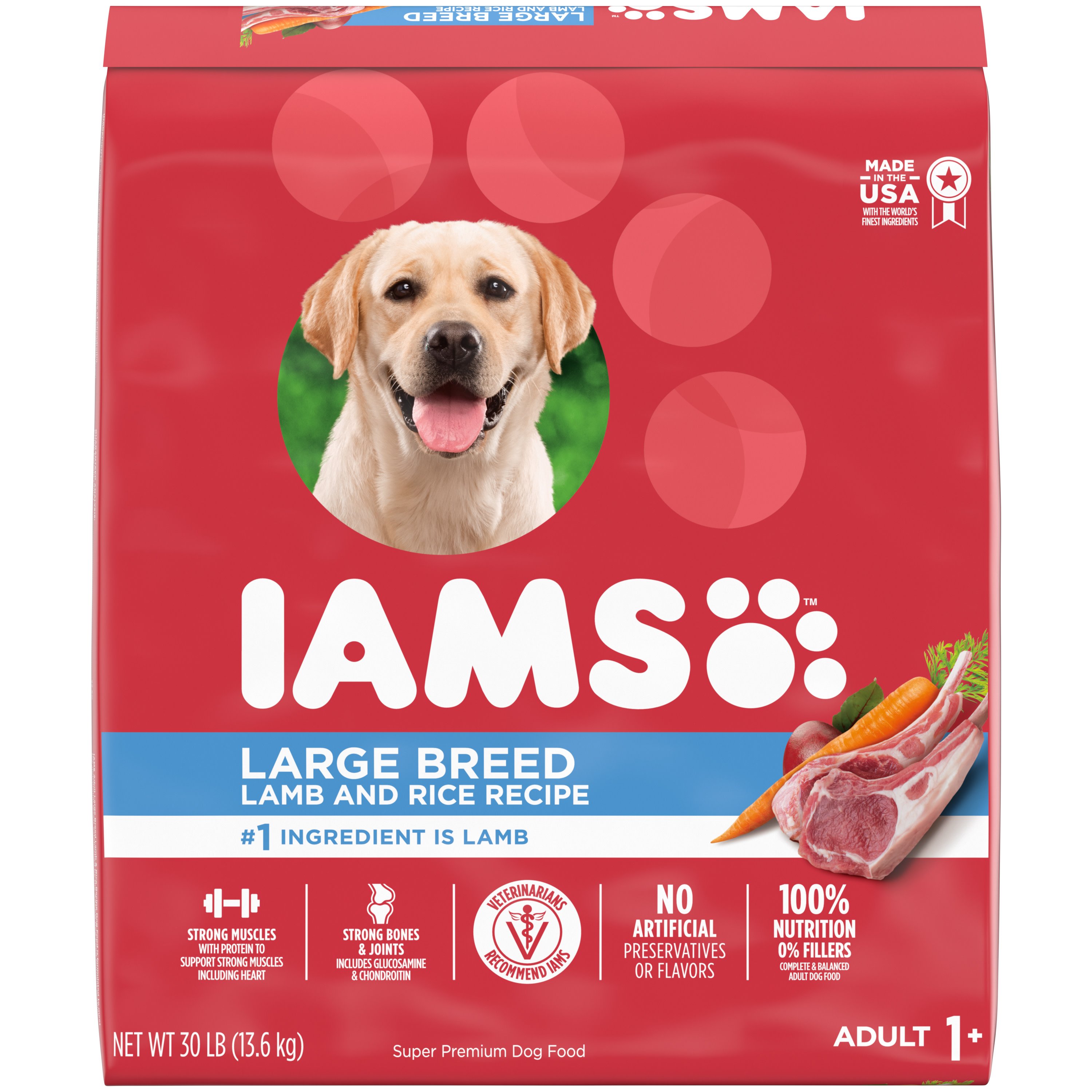 IAMS Large Breed Adult Dry Dog Food Lamb Rice Recipe