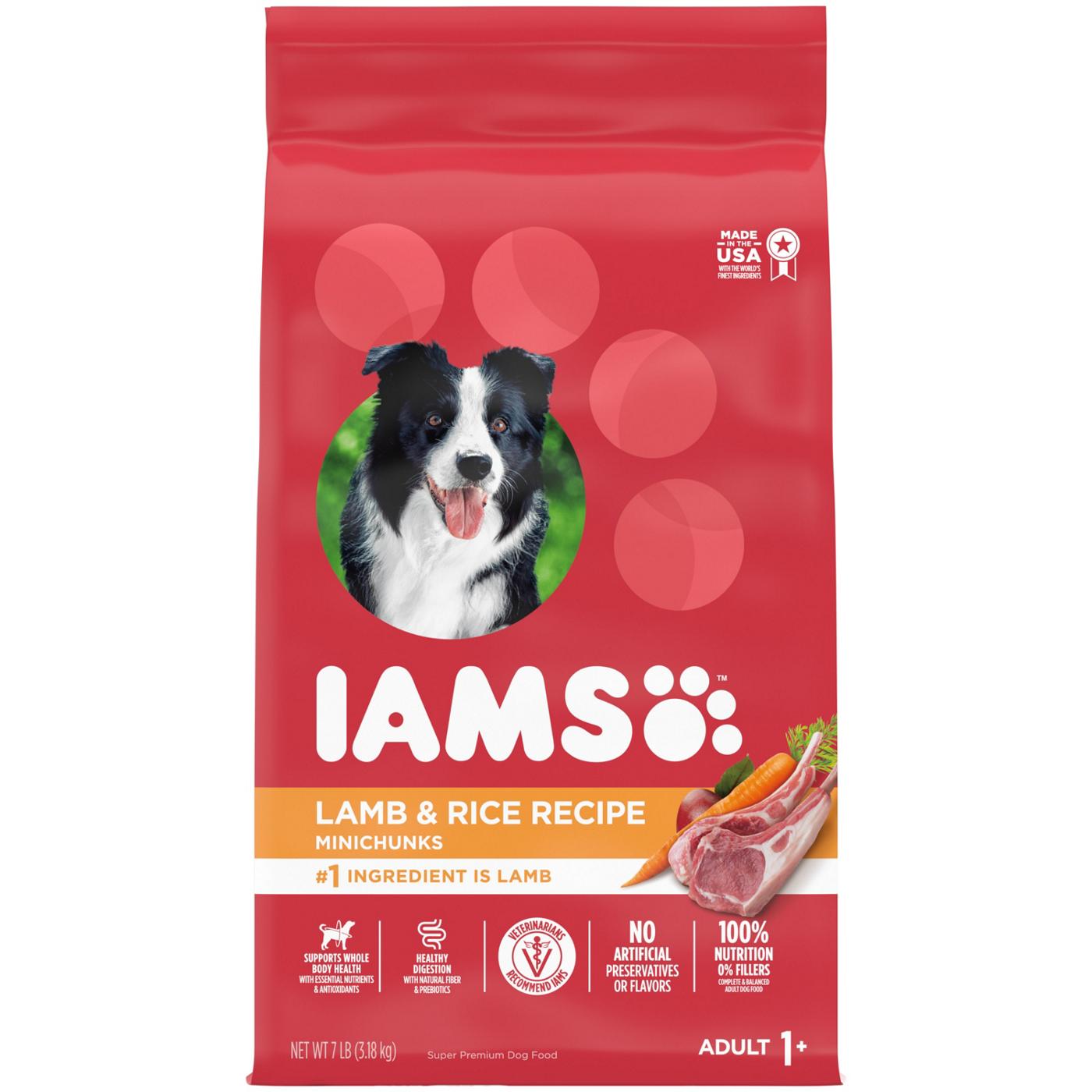 IAMS Minichunks Adult Dry Dog Food Lamb & Rice Recipe Dog Kibble; image 1 of 5