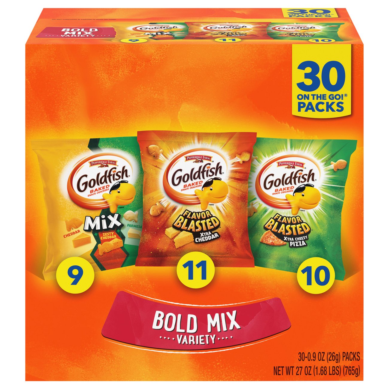 Pepperidge Farm Goldfish Bold Mix Flavor Blasted Variety Pack - Shop ...