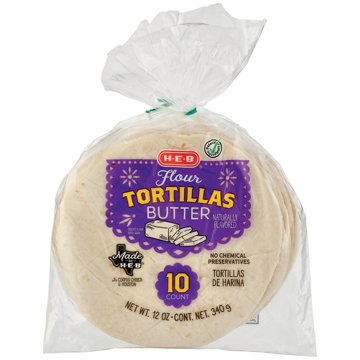 H-E-B Butter Flour Tortillas, 10 ct