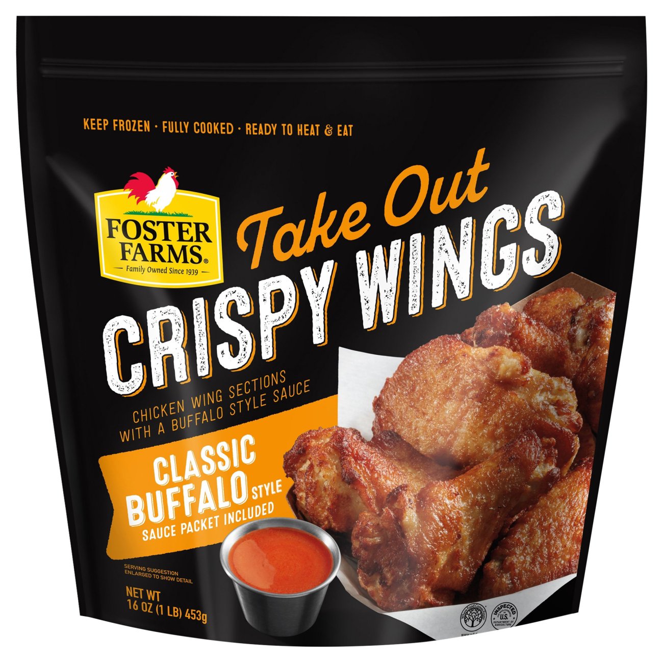 Foster Farms Classic Buffalo Take Out Wings, 16 oz