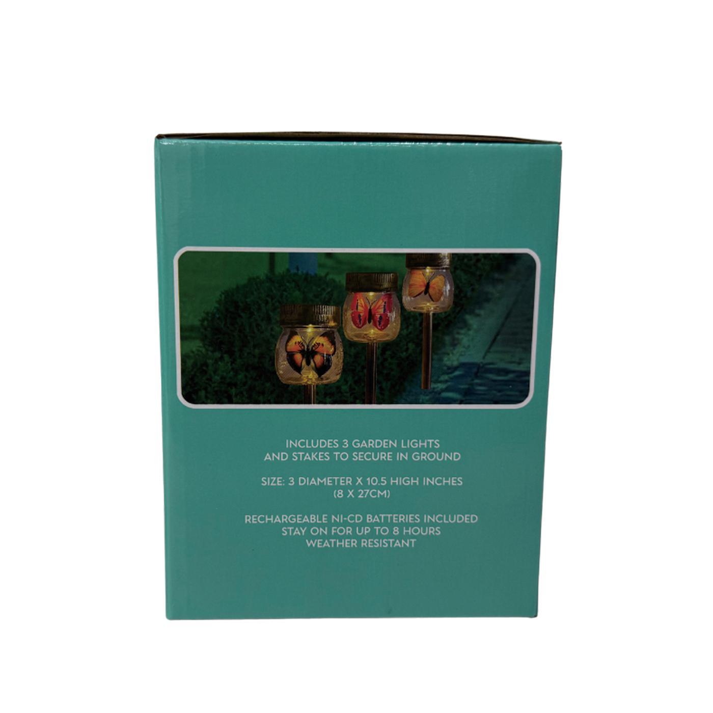 Destination Holiday Solar-Powered Butterfly Jar Garden Lights; image 5 of 8