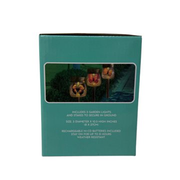 Destination Holiday Solar-Powered Butterfly Jar Garden Lights, 3 pk