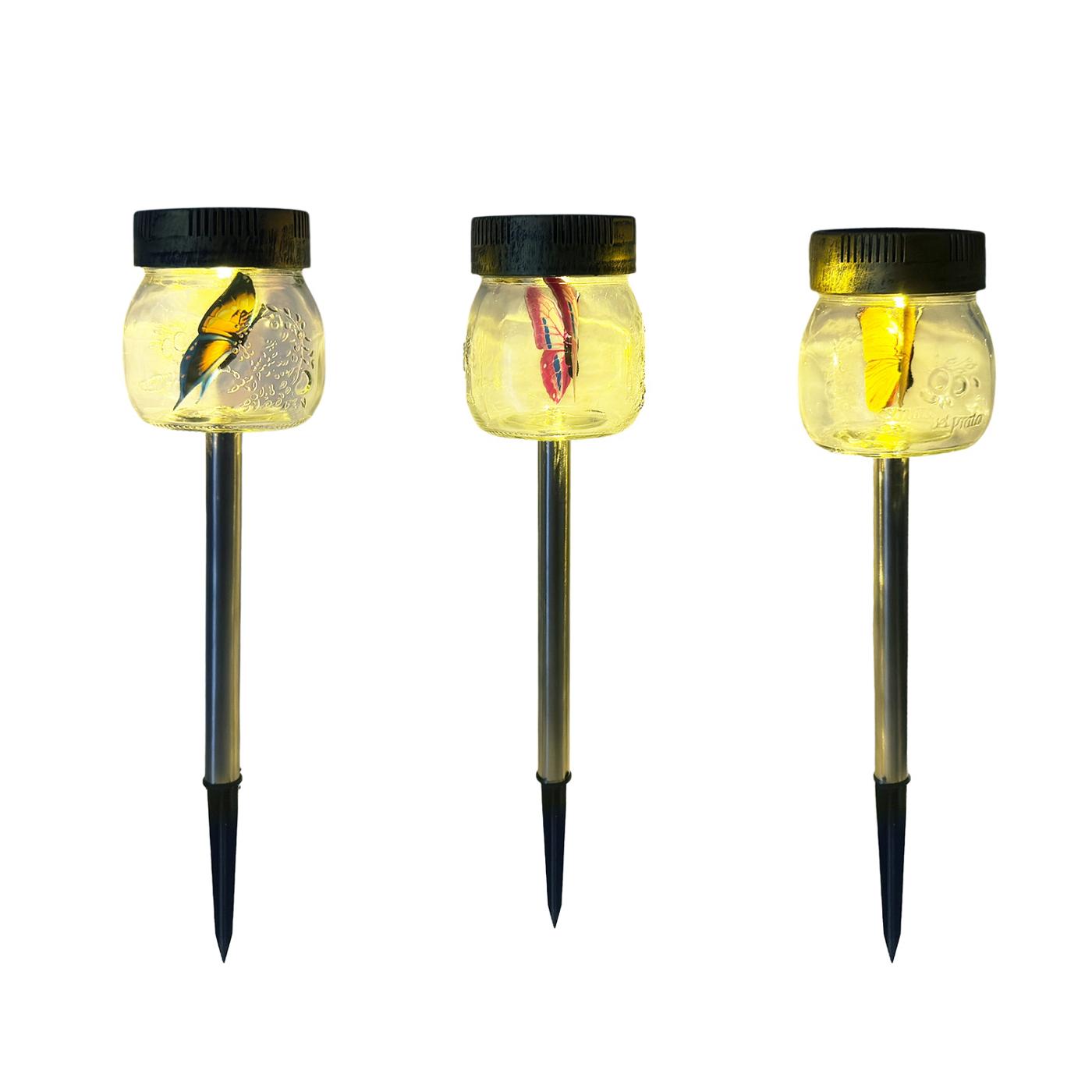 Destination Holiday Solar-Powered Butterfly Jar Garden Lights; image 7 of 8