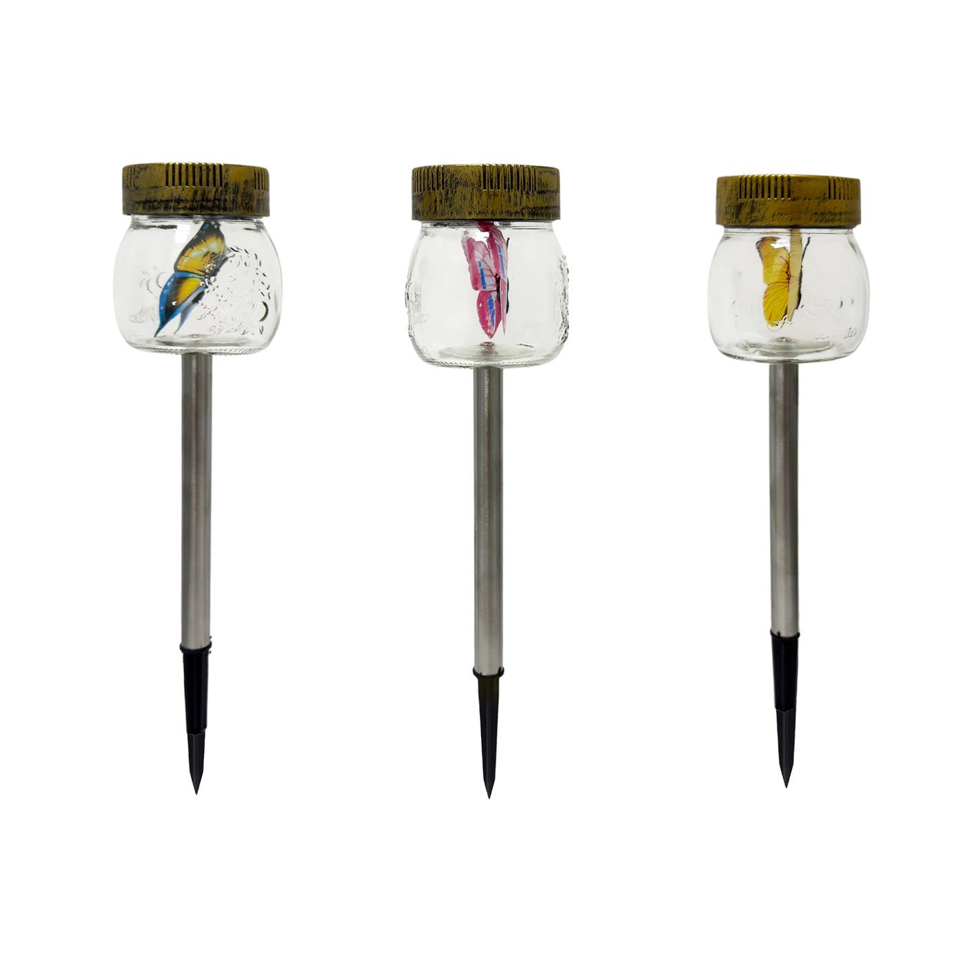 Destination Holiday Solar-Powered Butterfly Jar Garden Lights; image 8 of 8