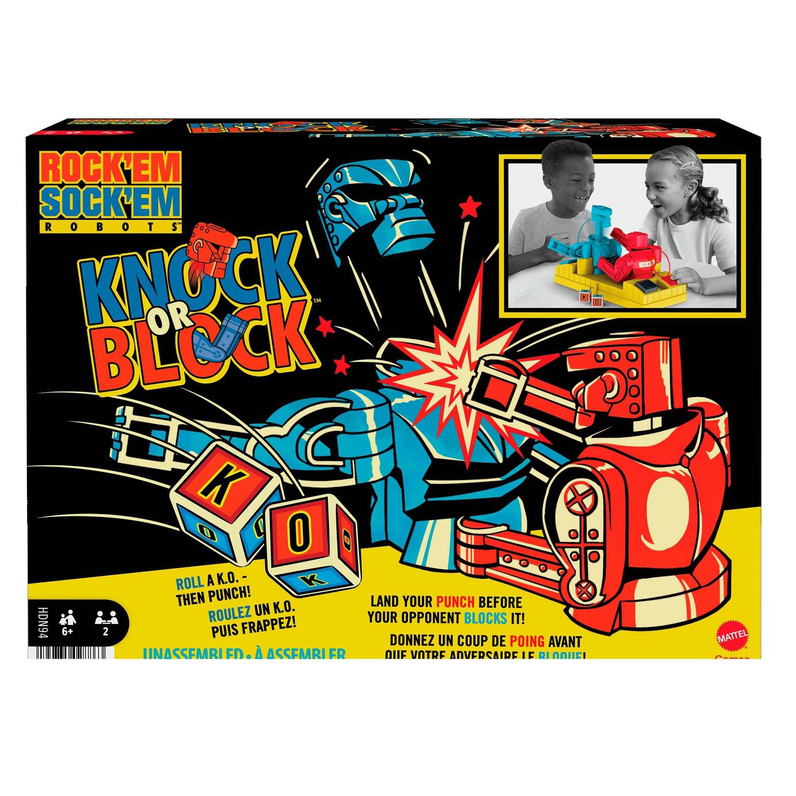 Mattel Rock 'Em Sock 'Em Robots Knock Or Block Game - Shop Games