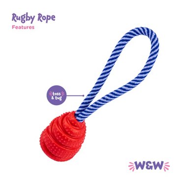 Woof & Whiskers Rugby Rope Dog Toy
