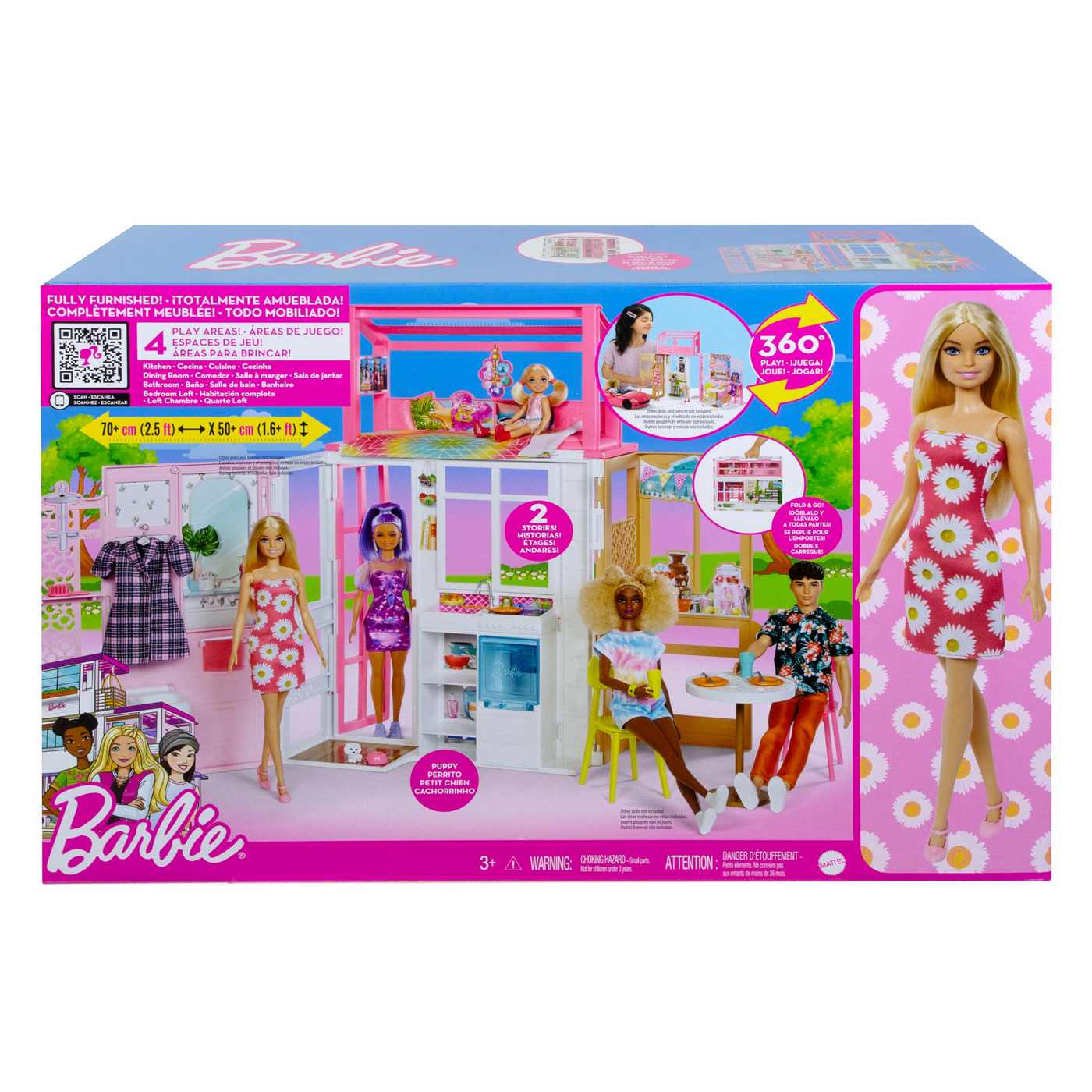 Barbie 2 best sale story doll house