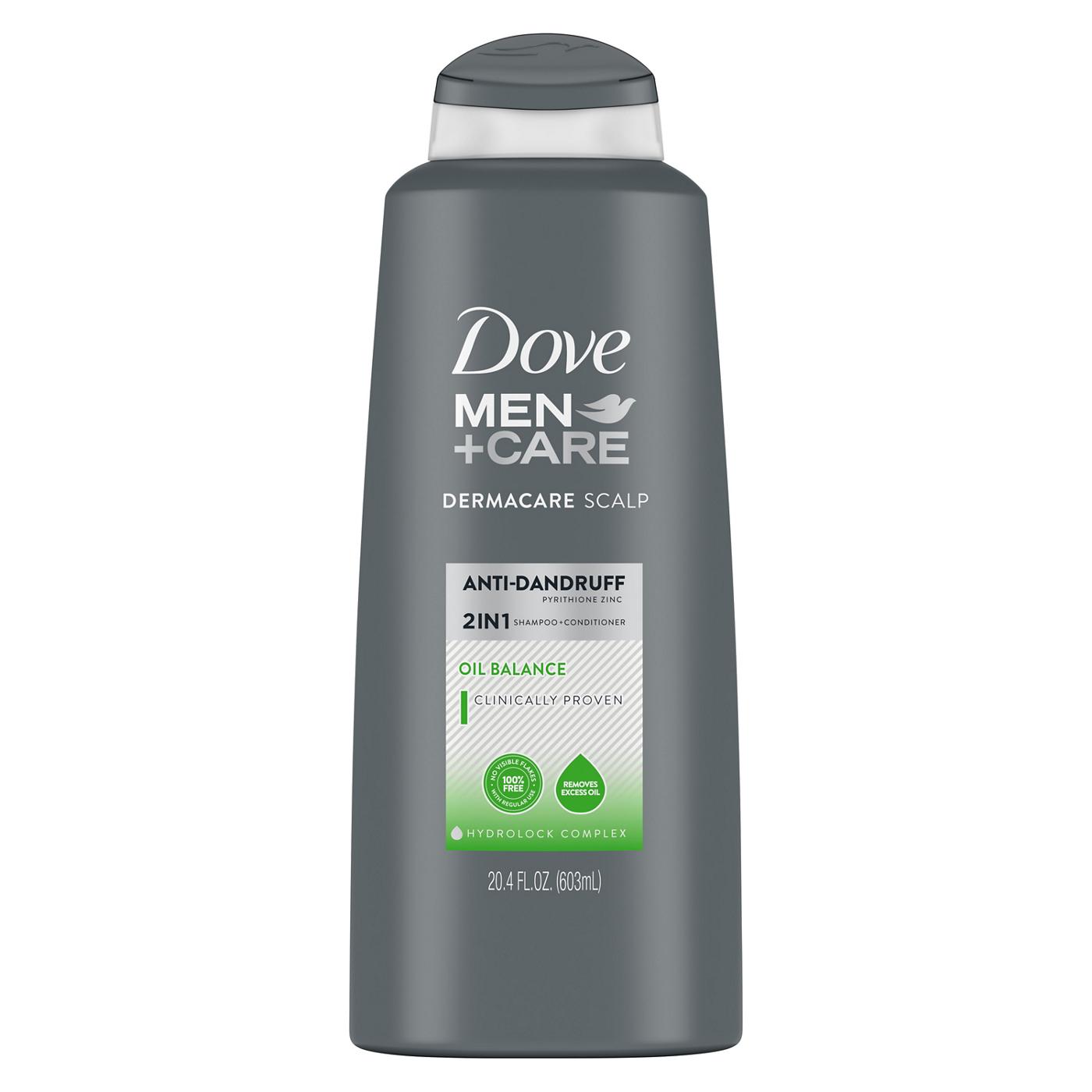 Dove Men+Care DermaCare Scalp 2in1 Shampoo + Conditioner Oil