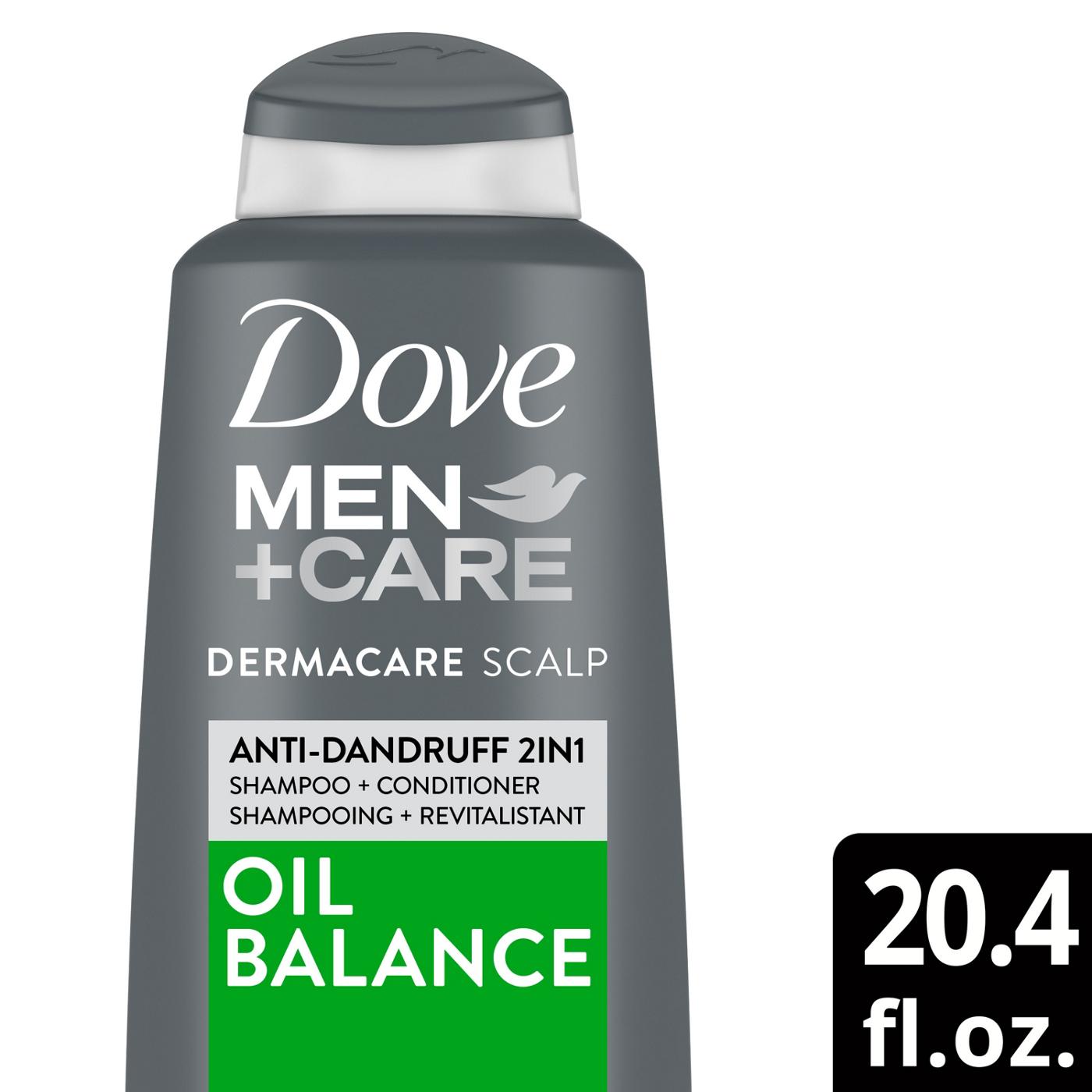Dove Men+Care DermaCare Scalp 2-in-1 Shampoo + Conditioner - Oil Balance; image 5 of 5