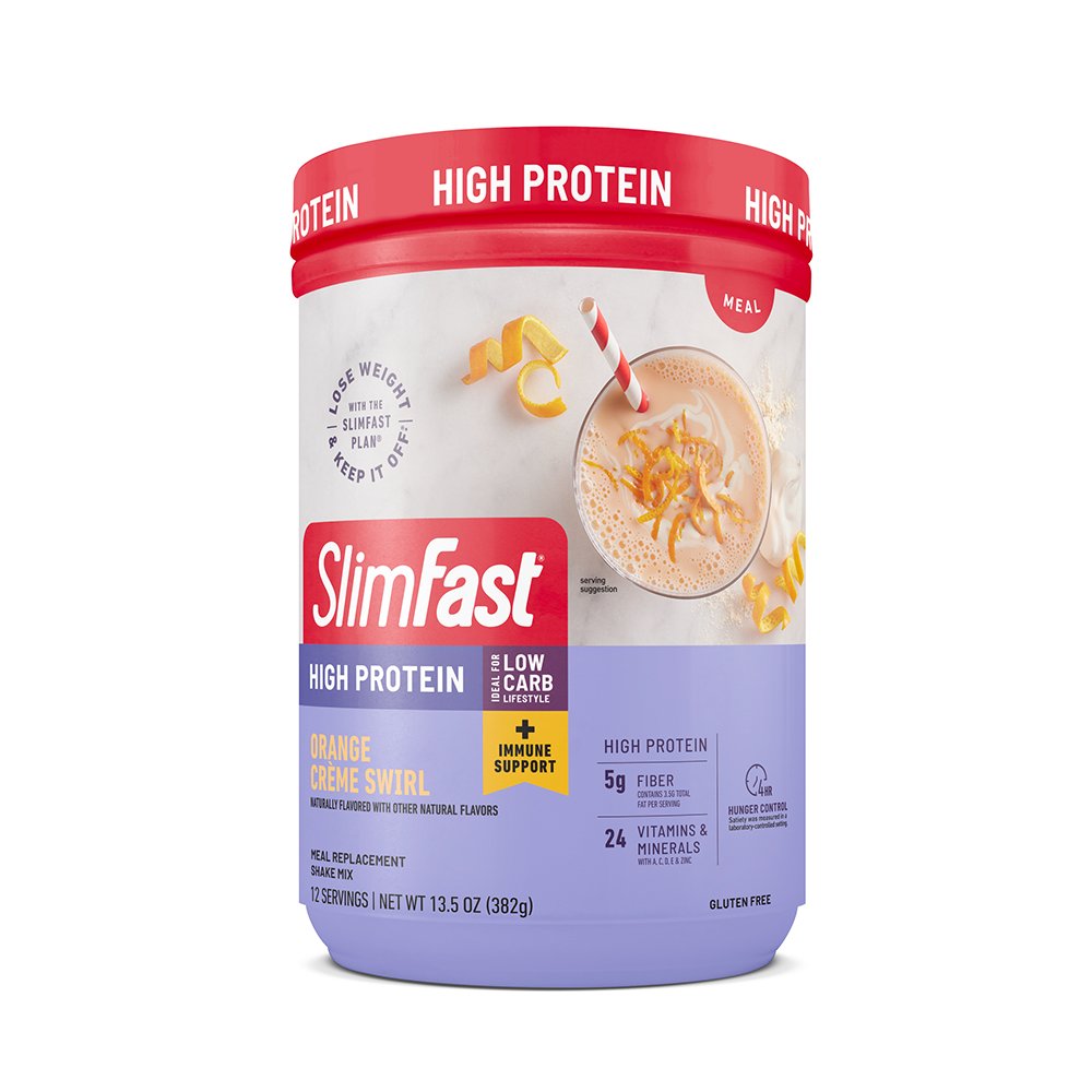 SlimFast High Protein Meal Replacement Shake Mix Orange Cream Swirl