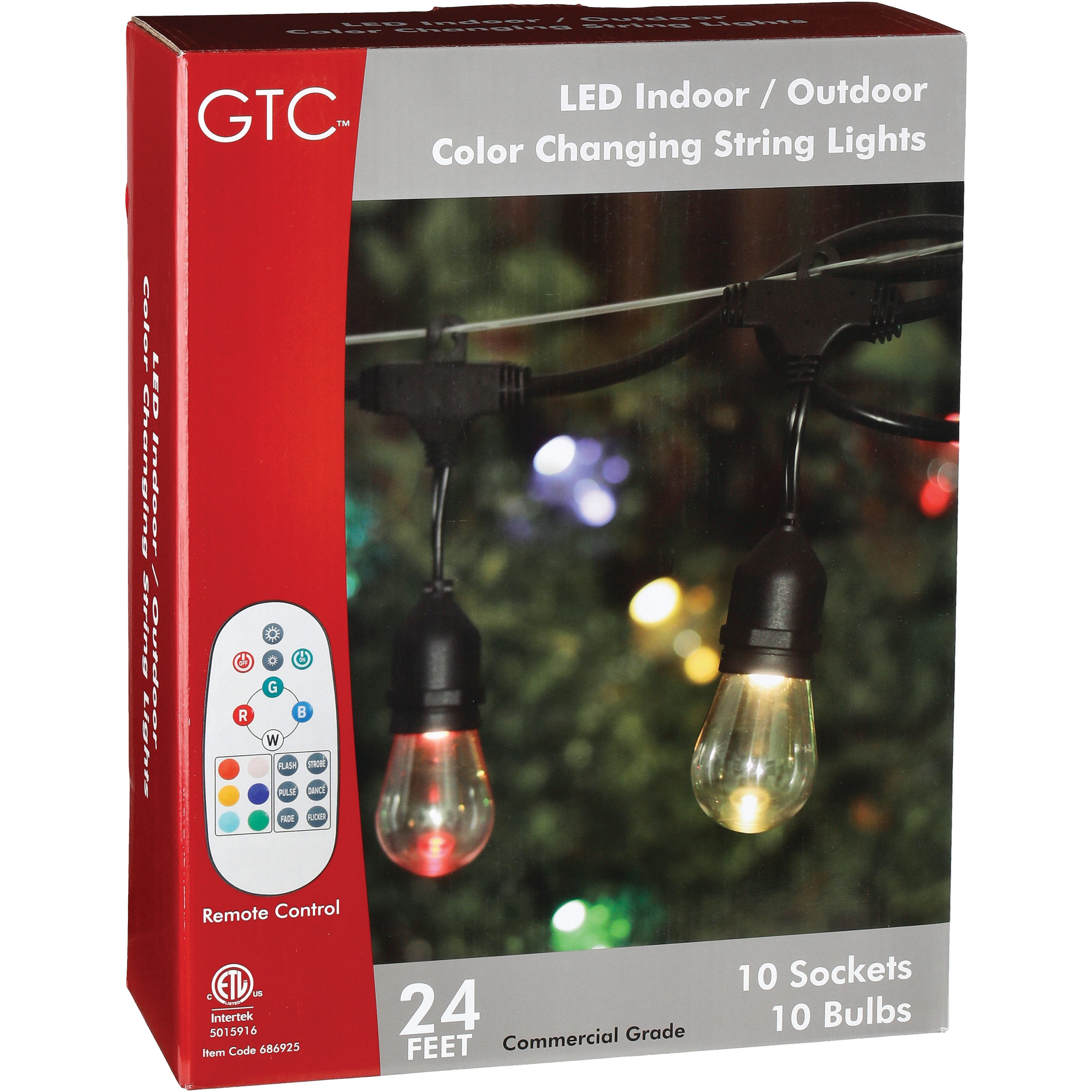 GTC Indoor/Outdoor Color String Lights with - Shop Patio & Outdoor at H-E-B