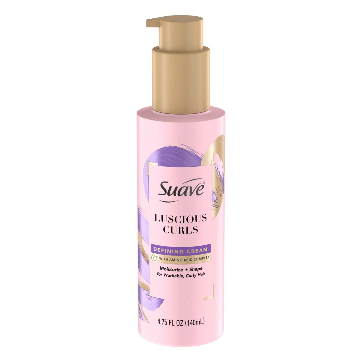 Suave Pink Luscious Curls Defining Styling Cream; image 1 of 3
