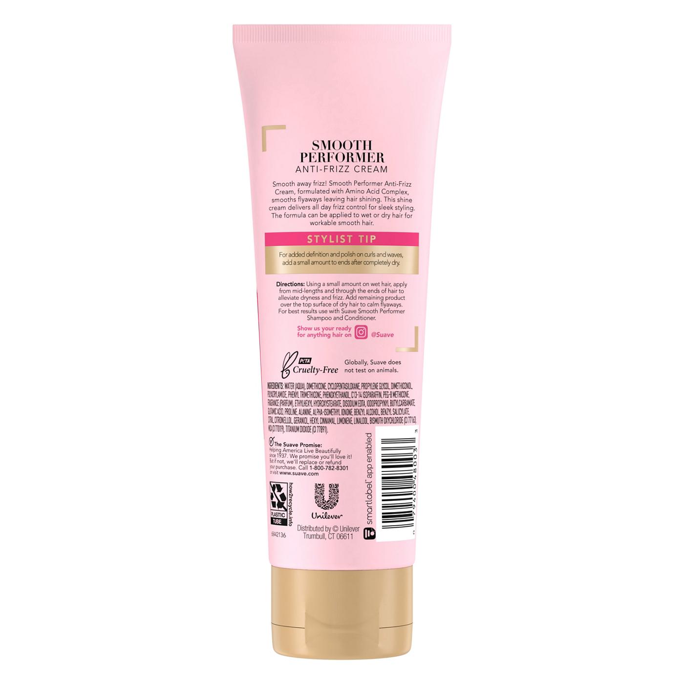 Suave Pink Smooth Performer Anti Frizz Styling Cream; image 2 of 3