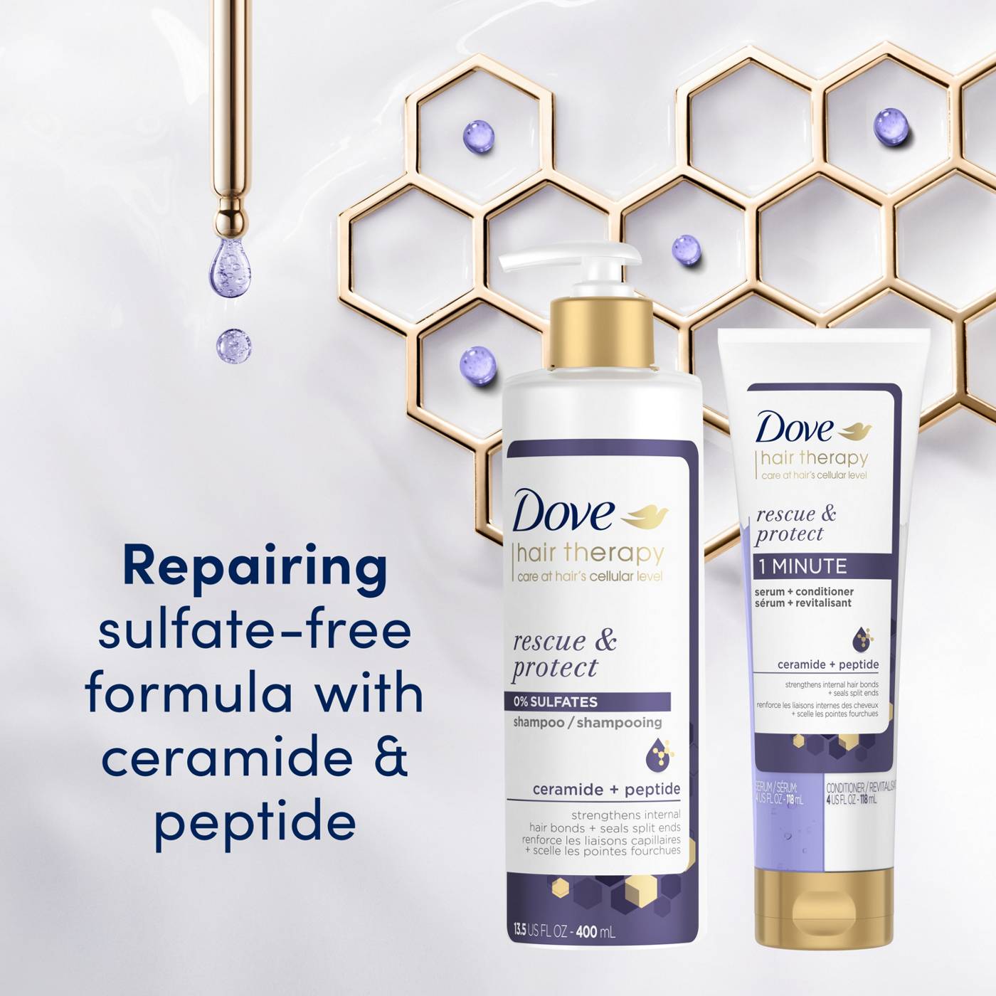 Dove Hair Therapy Rescue & Protect Serum + Conditioner Shop Shampoo