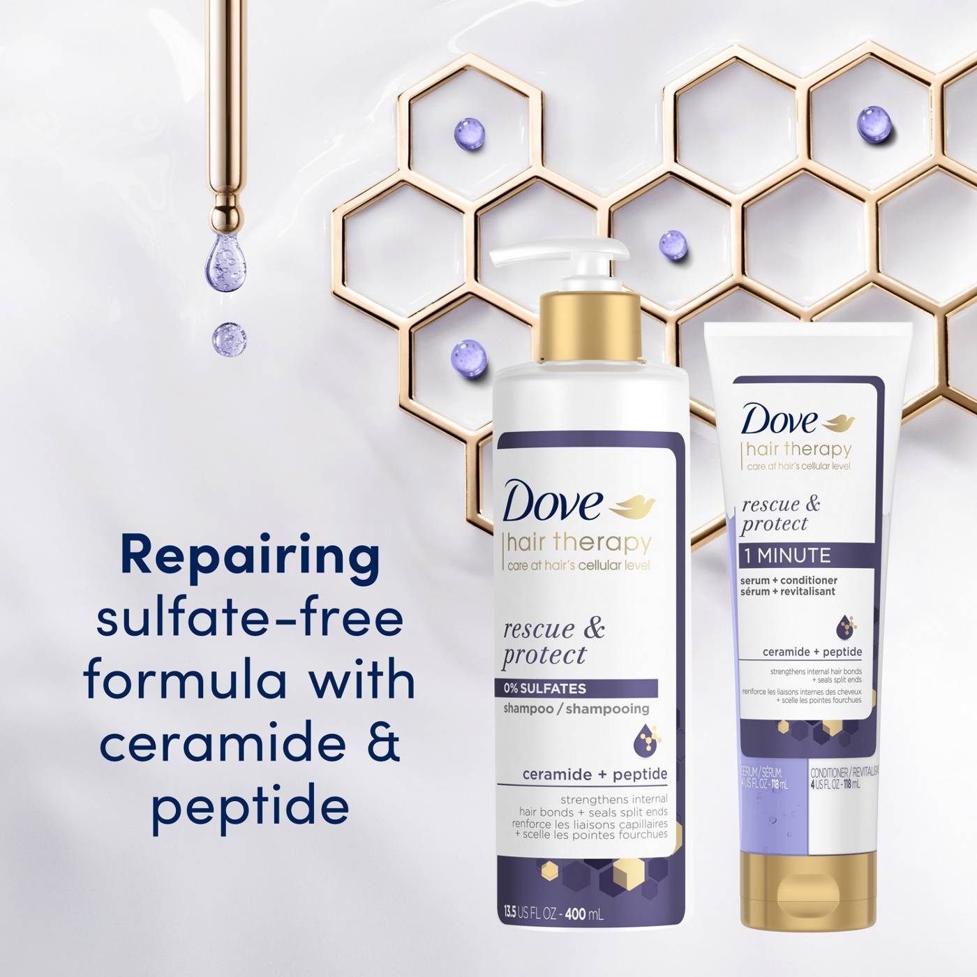 Dove Hair Therapy Rescue & Protect Serum + Conditioner; image 3 of 5