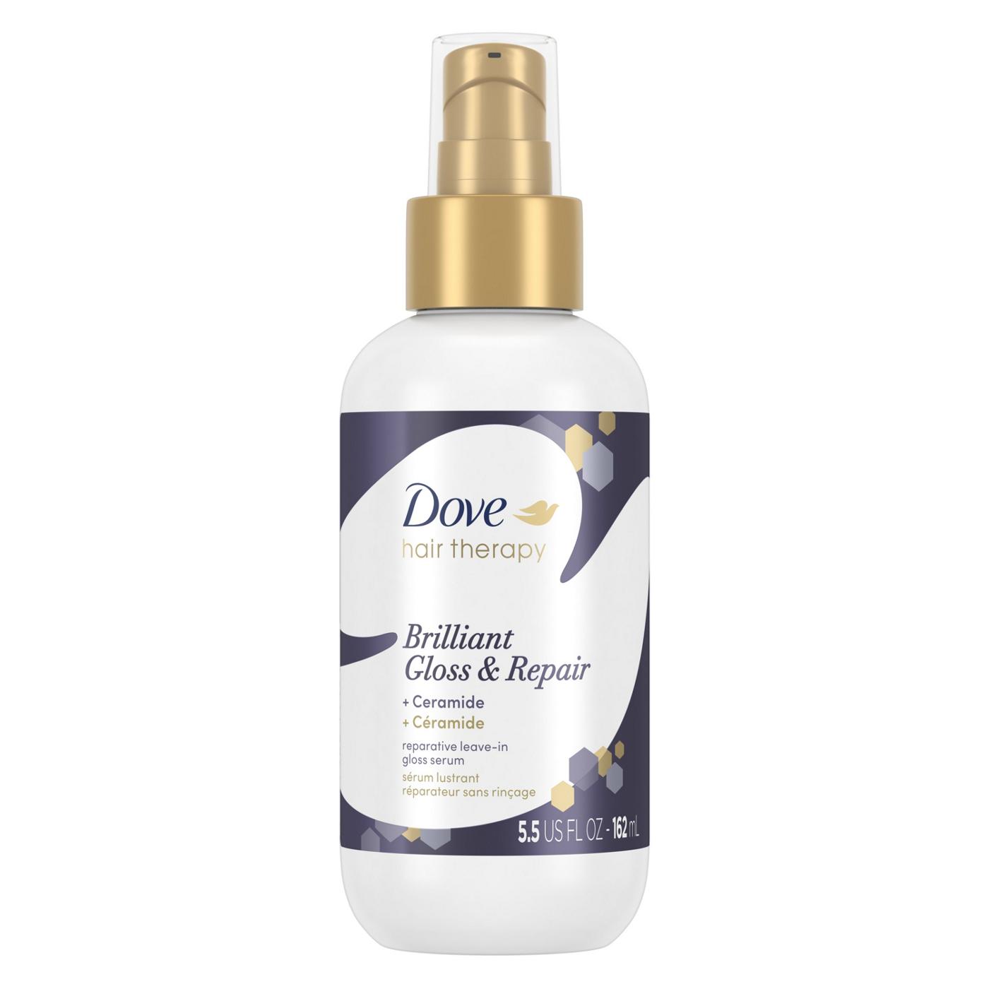 Dove Hair Therapy Brilliant Gloss & Repair Leave-In Serum; image 1 of 6